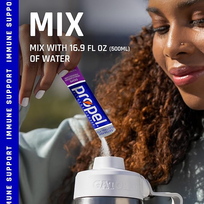 Propel Electrolyte Enhanced Water Drink Mix Powder Packets, 4 Flavor Variety Pack, Zero Calorie & Zero Sugar Hydration with Electrolytes and Vitamins C & E (50 Packets)