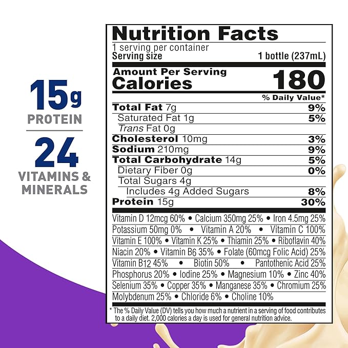 BOOST Women Balanced Nutritional Drink, Very Vanilla, 8 fl oz (Pack of 24)